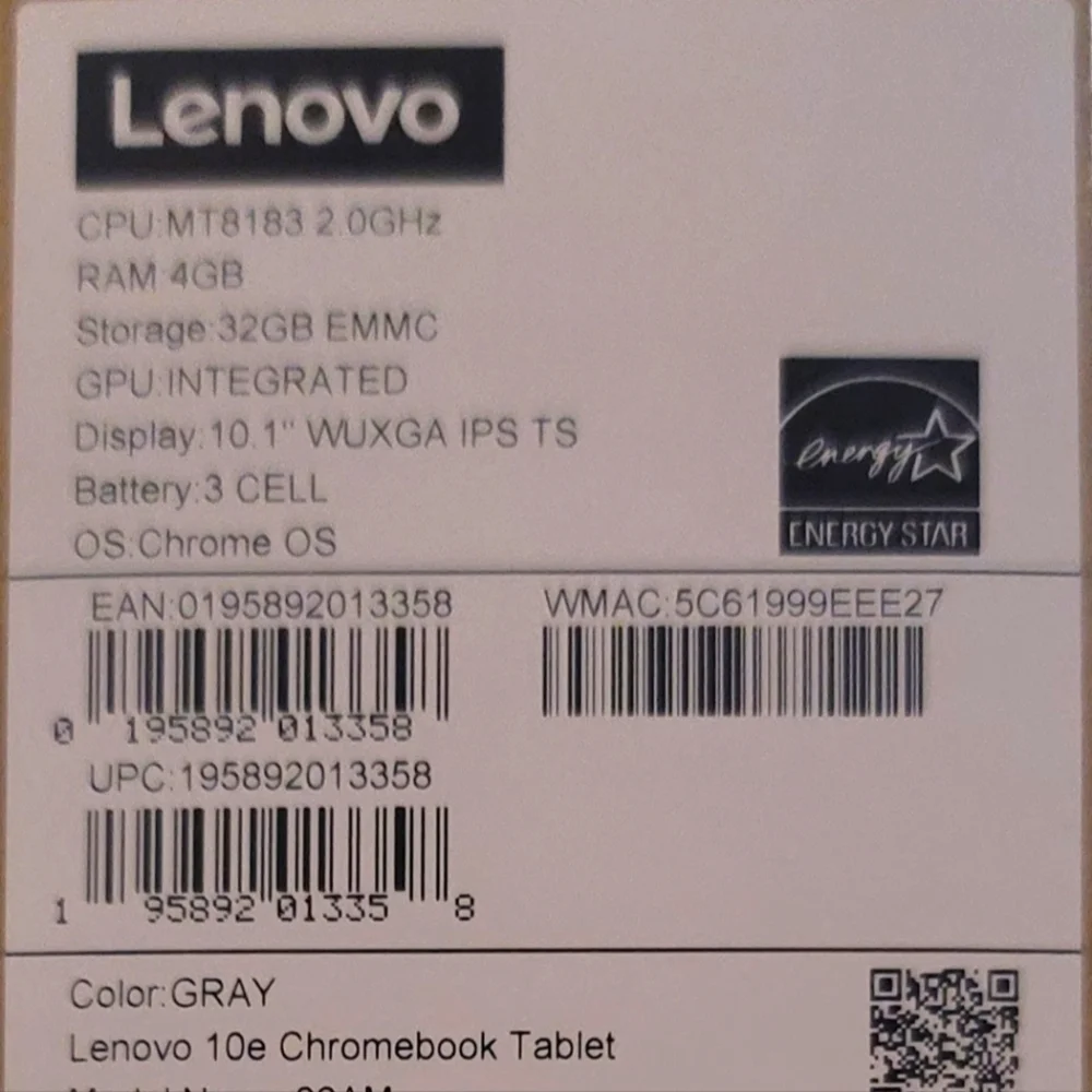 Lenovo 10e Chromebook Tablet